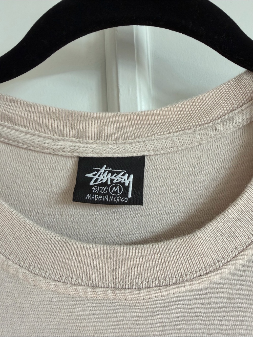 Stussy Beige Short-Sleeve Tee with Purple Dice Graphic - Picture 3 of 5